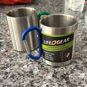 Camping cups 
Stainless Steel Carabiner Cups